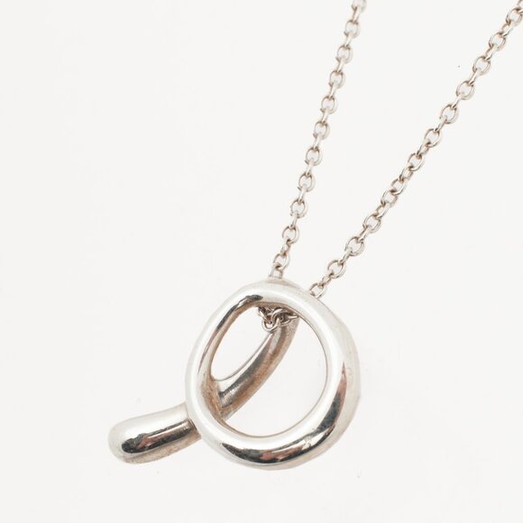 Tiffany & Co. Elsa Peretti Alphabet Letter A Pendant 925 Sterling Silver Necklac - Picture 4 of 6